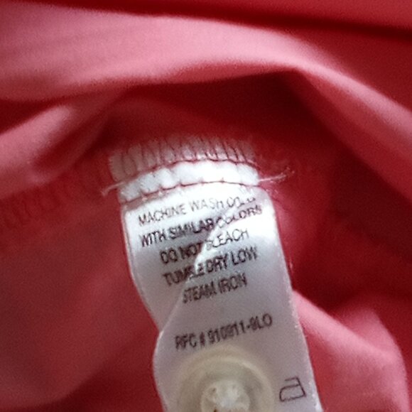 George Woman Stretch Pink Button-Up Long Sleeve Shirt - Picture 7 of 7